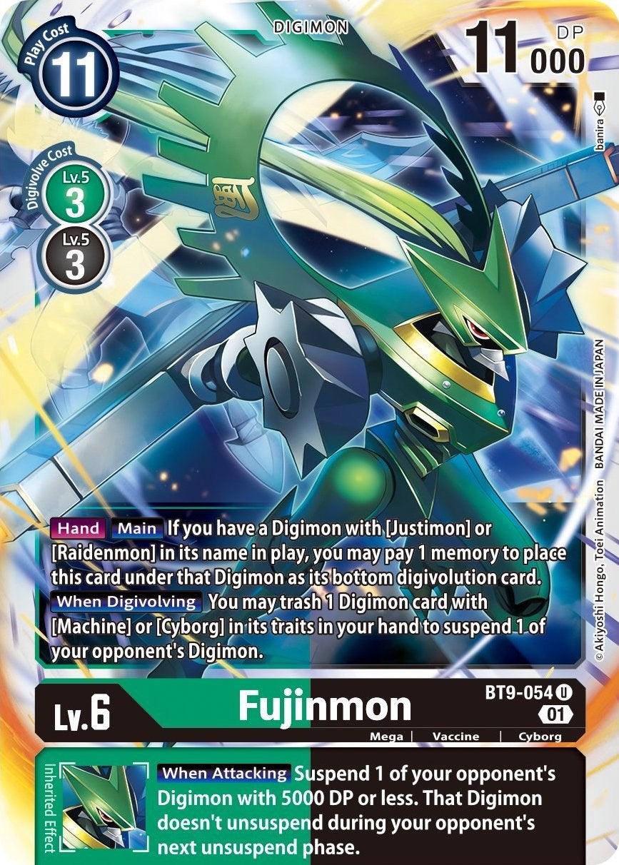 BT9-054, Cyborg, Digimon, Green/Black, Mega, Uncommon, Vaccine, X Record Fujinmon [BT9-054] [X Record] - Trading Card World