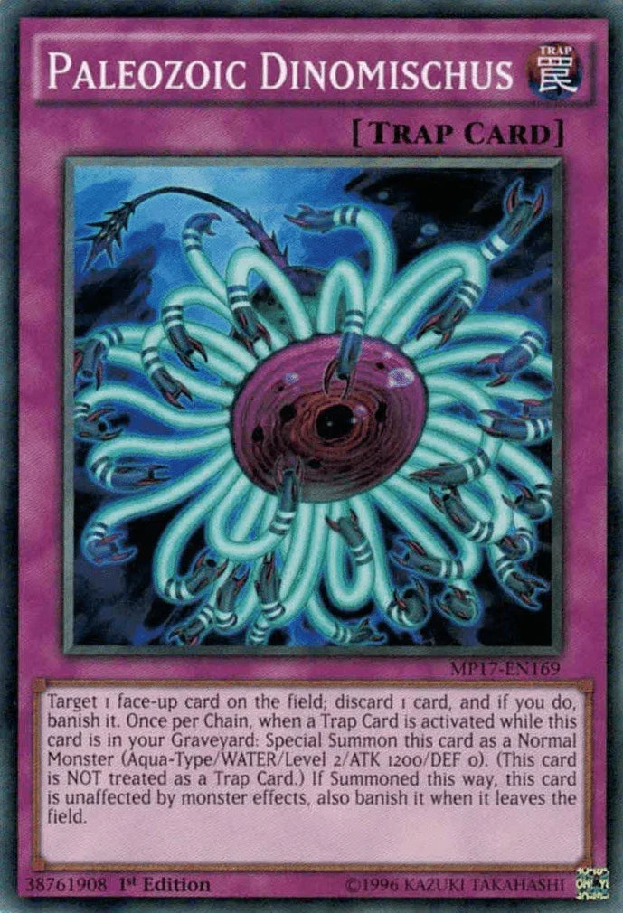 1st Edition, 2017 Mega-Tins Mega Pack, Common, Normal Trap, Trap Paleozoic Dinomischus [MP17-EN169] Common - Trading Card World