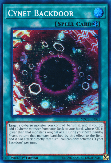 1st Edition, Quick Play Spell, Spell, Structure Deck: Cyberse Link, Super Rare Cynet Backdoor [SDCL-EN023] Super Rare - Trading Card World