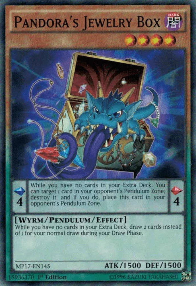 1st Edition, 2017 Mega-Tins Mega Pack, Common, Dark, Pendulum/Effect Monster, Wyrm Pandora's Jewelry Box [MP17-EN145] Common - Trading Card World