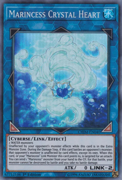 1st Edition, Chaos Impact, Cyberse, Link/Effect Monster, Super Rare, Unlimited, Water Marincess Crystal Heart [CHIM-EN040] Super Rare - Trading Card World