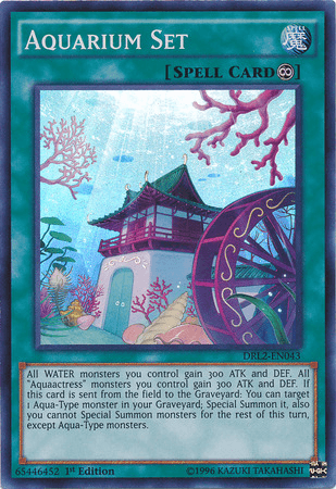 1st Edition, Continuous Spell, Dragons of Legend 2, Spell, Super Rare Aquarium Set [DRL2-EN043] Super Rare - Trading Card World