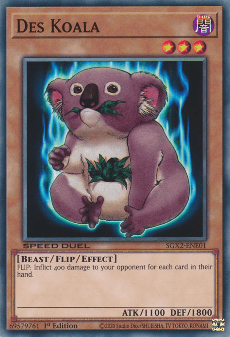 1st Edition, Common, Dark, Flip/Effect monster, Speed Duel GX: Midterm Paradox Des Koala [SGX2-ENE01] Common - Trading Card World