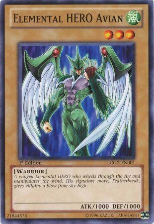 1st Edition, Common, Legendary Collection 2, Normal Monster, Unlimited, Warrior, Wind Elemental HERO Avian [LCGX-EN001] Common - Trading Card World