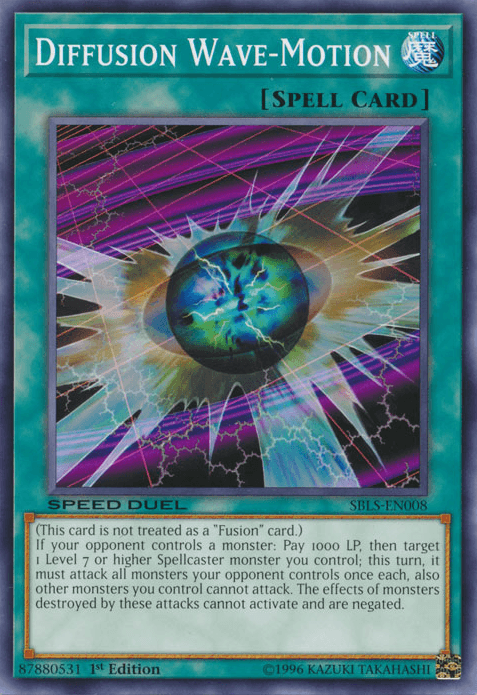 1st Edition, Common, Normal Spell, Speed Duel: Arena of Lost Souls, Spell Diffusion Wave-Motion [SBLS-EN008] Common - Trading Card World