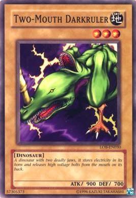 Common, Dragon, Earth, Normal Monster, The Legend of Blue Eyes White Dragon, Unlimited Two-Mouth Darkruler [LOB-EN030] Common - Trading Card World