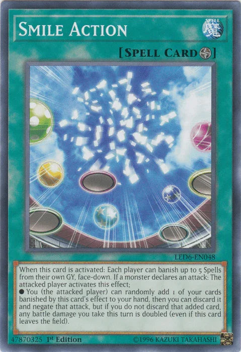 1st Edition, Common, Field Spell, Legendary Duelists: Magical Hero, Spell, Unlimited Smile Action [LED6-EN048] Common - Trading Card World