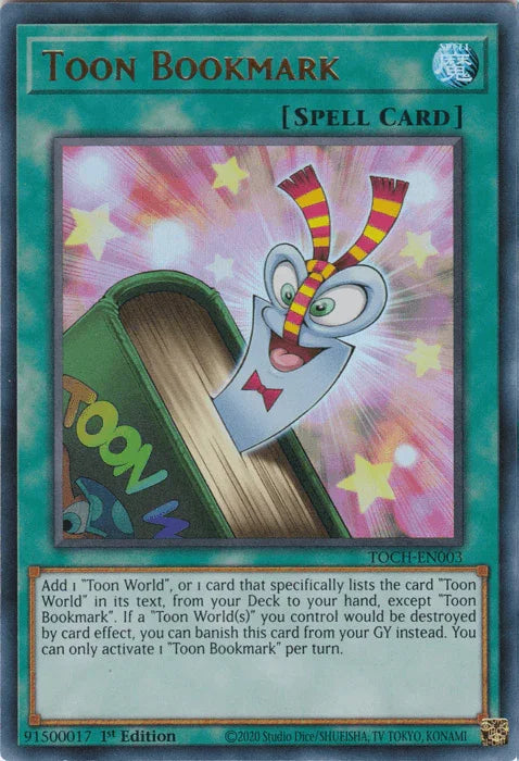 1st Edition, Normal Spell, Spell, Toon Chaos, Ultra Rare, Unlimited Toon Bookmark [TOCH-EN003] Ultra Rare - Trading Card World