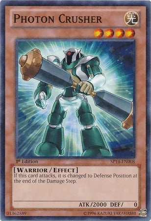 1st Edition, Effect Monster, Light, Star Pack 2014, Starfoil Rare, Warrior Photon Crusher [SP14-EN008] Starfoil Rare - Trading Card World