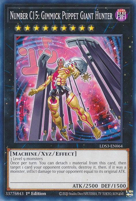 1st Edition, Common, Dark, Legendary Duelists: Season 3, Machine, Xyz/Effect Monster Number C15: Gimmick Puppet Giant Hunter [LDS3-EN064] Common - Trading Card World