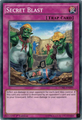 1st Edition, Clash of Rebellions, Common, Normal Trap, Trap, Unlimited Secret Blast [CORE-EN099] Common - Trading Card World