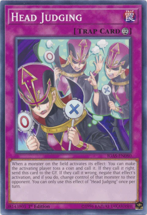 1st Edition, Common, Continuous Trap, Ignition Assault, Trap, Unlimited Head Judging [IGAS-EN080] Common - Trading Card World