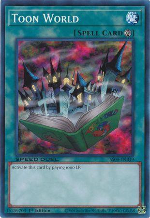 1st Edition, Common, Continuous Spell, Speed Duel: Match of the Millennium, Spell Toon World [SS04-ENB19] Common - Trading Card World