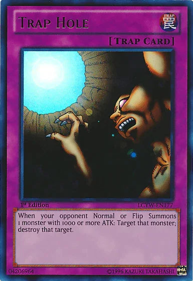 1st Edition, Legendary Collection 3: Yugi's World, Normal Trap, Trap, Ultra Rare, Unlimited Trap Hole [LCYW-EN177] Ultra Rare - Trading Card World