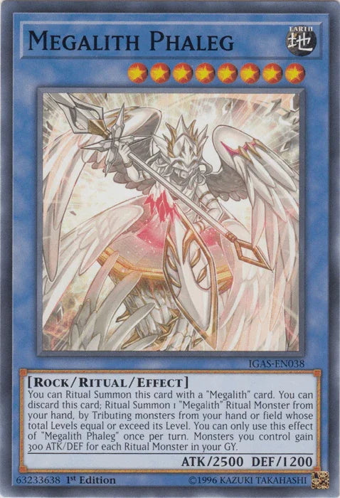 1st Edition, Common, Earth, Ignition Assault, Ritual/Effect Monster, Rock, Unlimited Megalith Phaleg [IGAS-EN038] Common - Trading Card World