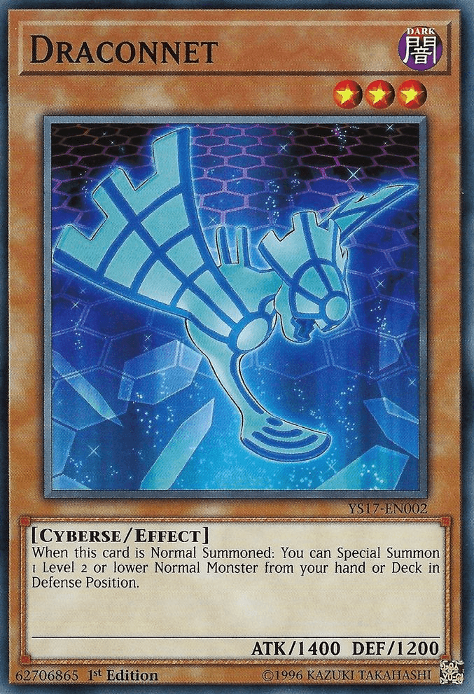 1st Edition, Common, Cyberse, Dark, Effect Monster, Starter Deck: Link Strike Draconnet [YS17-EN002] Common - Trading Card World