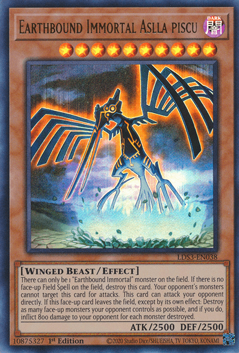 1st Edition, Dark, Effect Monster, Legendary Duelists: Season 3, Ultra Rare, Winged Beast Earthbound Immortal Aslla piscu [LDS3-EN038] Ultra Rare - Trading Card World
