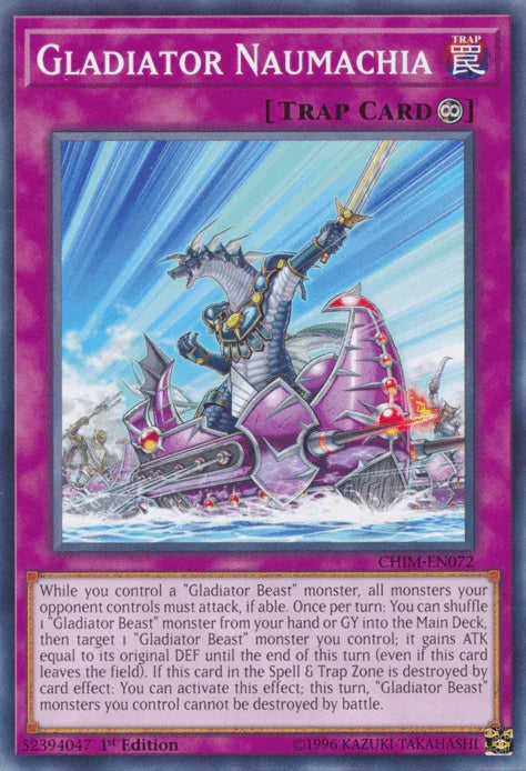 1st Edition, Chaos Impact, Common, Continuous Trap, Trap, Unlimited Gladiator Naumachia [CHIM-EN072] Common - Trading Card World