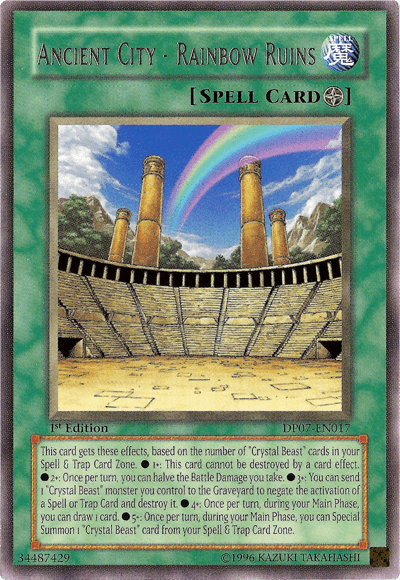1st Edition, Duelist Pack 7: Jesse Anderson, Field Spell, Rare, Spell, Unlimited Ancient City - Rainbow Ruins [DP07-EN017] Rare - Trading Card World