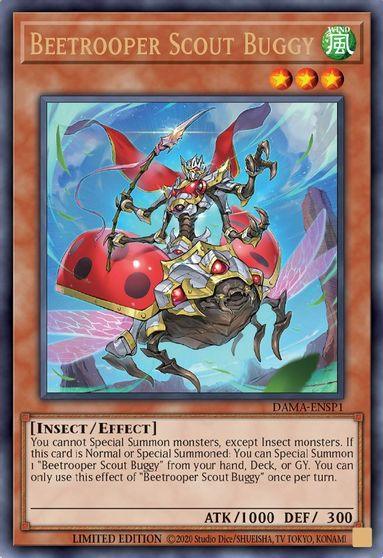 Dawn of Majesty, Effect Monster, Insect, Limited, Ultra Rare, Wind Beetrooper Scout Buggy [DAMA-ENSP1] Ultra Rare - Trading Card World
