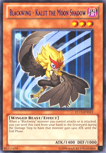 Dark, Duelist League Promo, Effect Monster, Rare, Unlimited, Winged Beast Blackwing - Kalut the Moon Shadow (Purple) [DL11-EN013] Rare - Trading Card World
