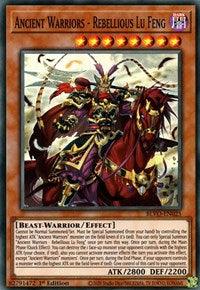 1st Edition, Beast-Warrior, Blazing Vortex, Dark, Effect Monster, Super Rare Ancient Warriors - Rebellious Lu Feng [BLVO-EN025] Super Rare - Trading Card World