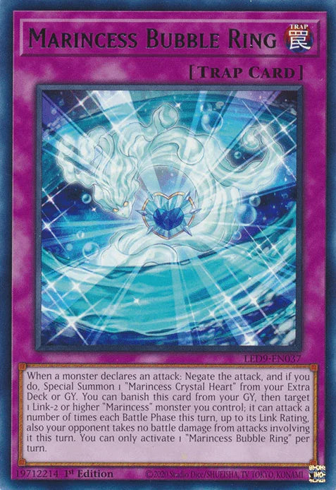 1st Edition, Legendary Duelists: Duels From the Deep, Normal Trap, Rare, Trap Marincess Bubble Ring [LED9-EN037] Rare - Trading Card World