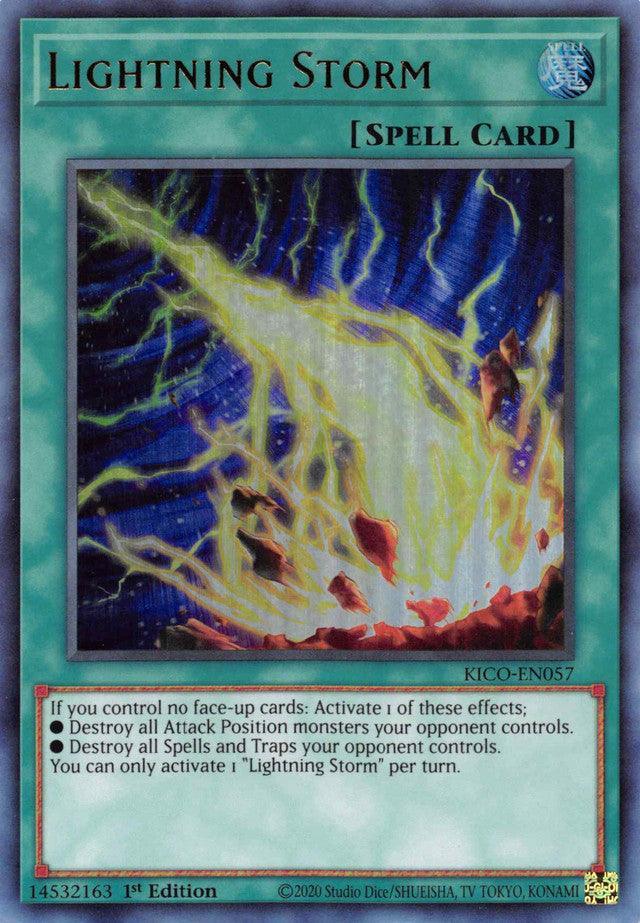 1st Edition, King's Court, Normal Spell, Spell, Ultra Rare Lightning Storm (Ultra Rare) [KICO-EN057] Ultra Rare - Trading Card World