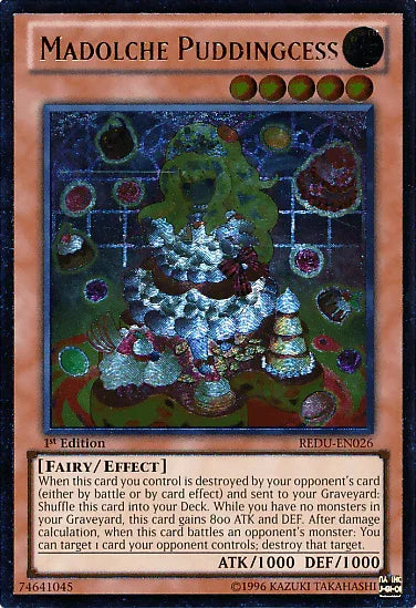 1st Edition, Earth, Effect Monster, Fairy, Return of the Duelist, Ultimate Rare, Unlimited Madolche Puddingcess [REDU-EN026] Ultimate Rare - Trading Card World