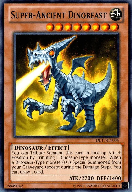Dinosaur, Duelist League Promo, Earth, Effect Monster, Rare, Unlimited Super-Ancient Dinobeast (Purple) [DL17-EN004] Rare - Trading Card World