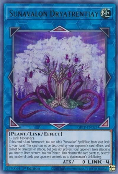 1st Edition, Earth, Ghosts from the Past, Link/Effect Monster, Plant, Ultra Rare Sunavalon Dryatrentiay [GFTP-EN021] Ultra Rare - Trading Card World