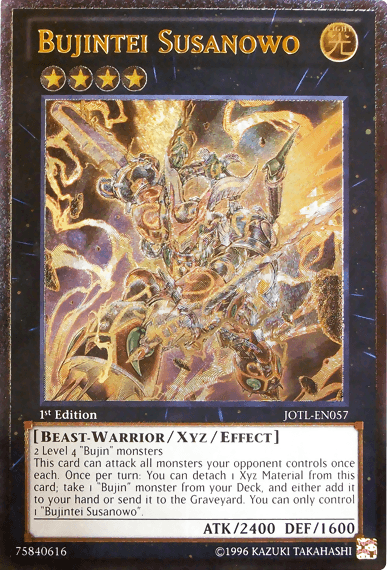 1st Edition, Beast-Warrior, Judgment of the Light, Light, Ultimate Rare, Unlimited, Xyz/Effect Monster Bujintei Susanowo (UTR) [JOTL-EN057] Ultimate Rare - Trading Card World