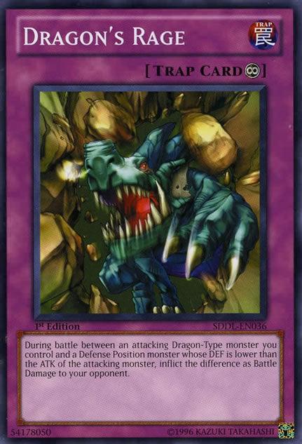 1st Edition, Common, Continuous Trap, Structure Deck: Dragunity Legion, Trap, Unlimited Dragon's Rage [SDDL-EN036] Common - Trading Card World