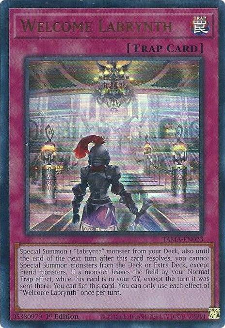 1st Edition, Normal Trap, Tactical Masters, Trap, Ultra Rare Welcome Labrynth [TAMA-EN023] Ultra Rare - Trading Card World
