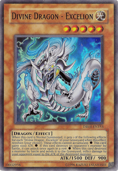 Dark Revelation Volume 4, Dragon, Effect Monster, Light, Super Rare, Unlimited Divine Dragon - Excelion [DR04-EN153] Super Rare - Trading Card World