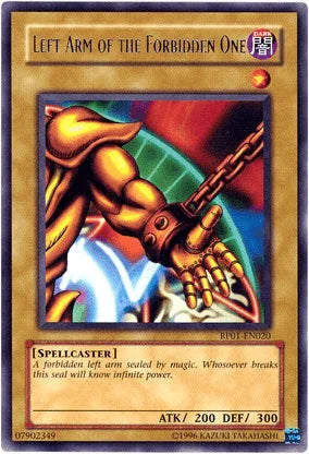 Dark, Normal Monster, Rare, Retro Pack 1, Spellcaster, Unlimited Left Arm of the Forbidden One [RP01-EN020] Rare - Trading Card World