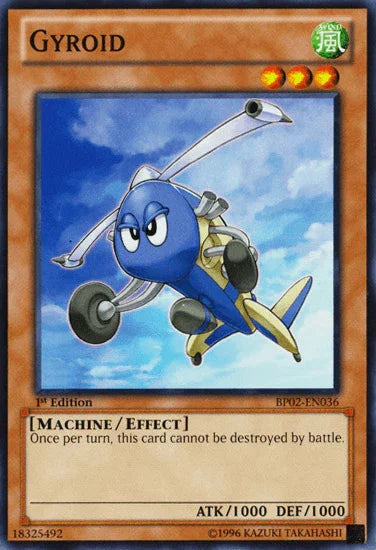 1st Edition, Battle Pack 2: War of the Giants, Effect Monster, Machine, Mosaic Rare, Unlimited, Wind Gyroid [BP02-EN036] Mosaic Rare - Trading Card World