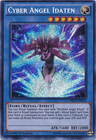 1st Edition, Dragons of Legend: Unleashed, Fairy, Light, Ritual/Effect Monster, Secret Rare Cyber Angel Idaten [DRL3-EN013] Secret Rare - Trading Card World