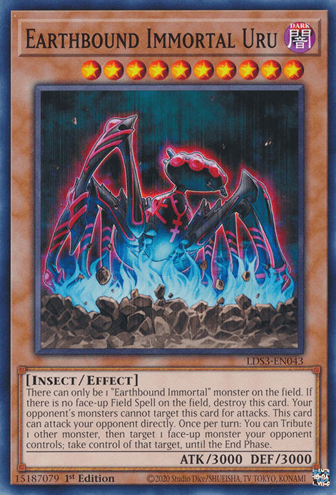1st Edition, Common, Dark, Effect Monster, Insect, Legendary Duelists: Season 3 Earthbound Immortal Uru [LDS3-EN043] Common - Trading Card World