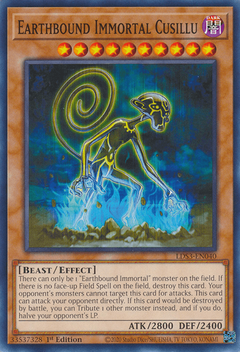 1st Edition, Beast, Common, Dark, Effect Monster, Legendary Duelists: Season 3 Earthbound Immortal Cusillu [LDS3-EN040] Common - Trading Card World