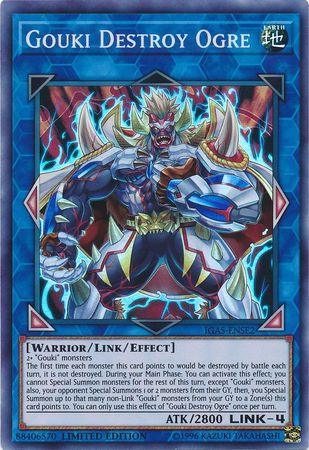 Earth, Ignition Assault, Limited, Link/Effect Monster, Super Rare, Warrior Gouki Destroy Ogre [IGAS-ENSE2] Super Rare - Trading Card World
