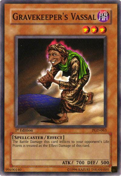1st Edition, Common, Dark, Effect Monster, Pharaonic Guardian, Spellcaster, Unlimited Gravekeeper's Vassal [PGD-063] Common - Trading Card World