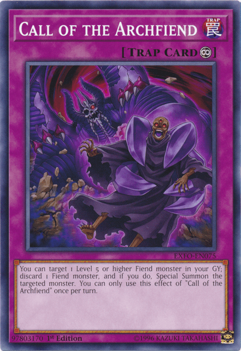 1st Edition, Common, Continuous Trap, Extreme Force, Trap, Unlimited Call of the Archfiend [EXFO-EN075] Common - Trading Card World