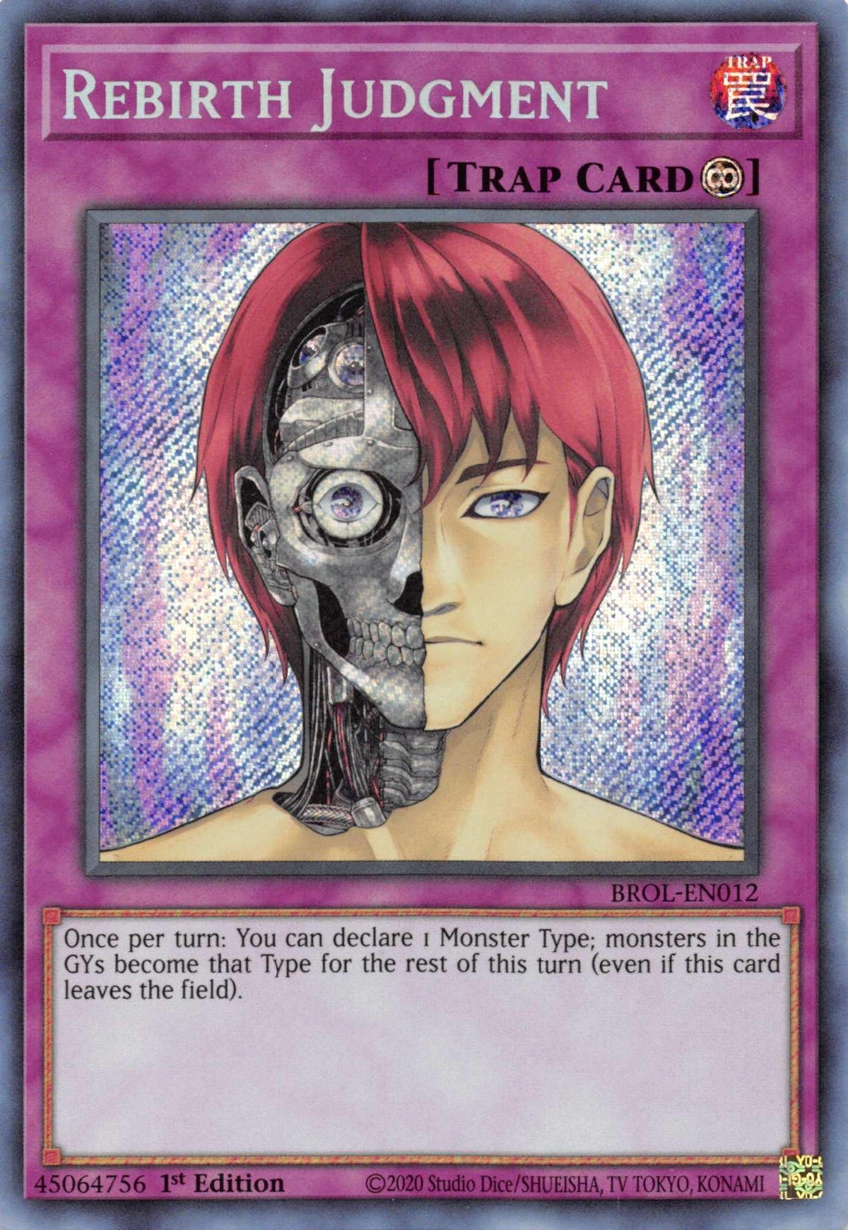 1st Edition, Brothers of Legend, Continuous Trap, Secret Rare, Trap Rebirth Judgment [BROL-EN012] Secret Rare - Trading Card World