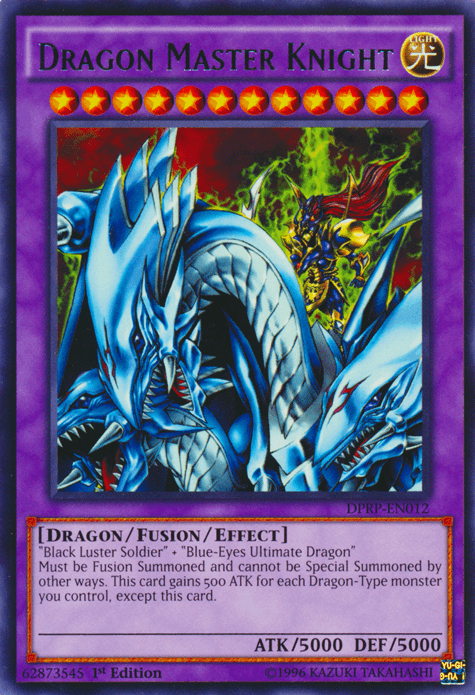 1st Edition, Dragon, Duelist Pack: Rivals of the Pharaoh, Fusion/Effect Monster, Light, Rare Dragon Master Knight [DPRP-EN012] Rare - Trading Card World
