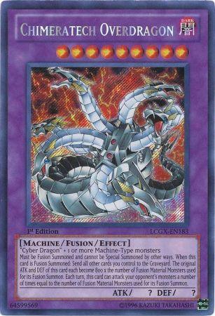 1st Edition, Dark, Fusion/Effect Monster, Legendary Collection 2, Machine, Secret Rare, Unlimited Chimeratech Overdragon [LCGX-EN183] Secret Rare - Trading Card World
