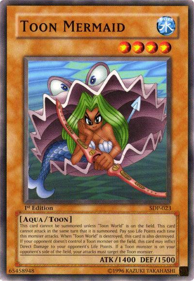 1st Edition, Aqua, Common, Starter Deck: Pegasus, Toon/Effect Monster, Unlimited, Water Toon Mermaid [SDP-023] Common - Trading Card World