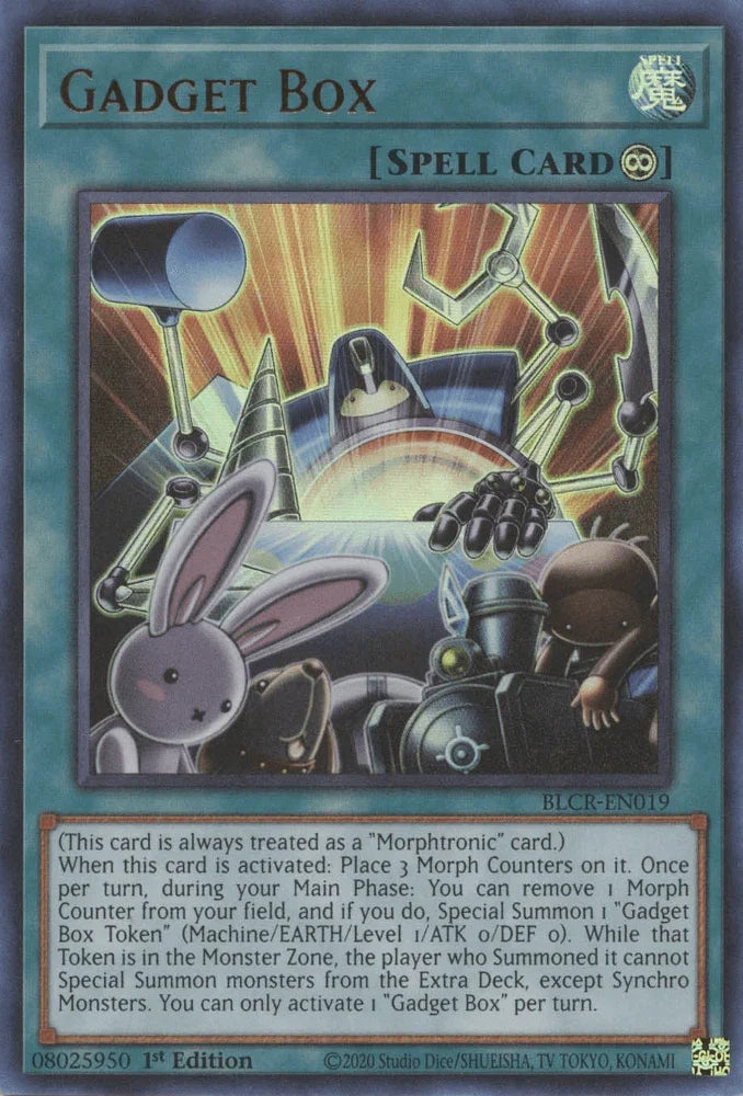 1st Edition, Battles of Legend: Crystal Revenge, Continuous Spell, Spell, Ultra Rare Gadget Box [BLCR-EN019] Ultra Rare - Trading Card World