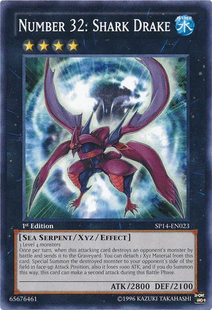 1st Edition, Common, Sea Serpent, Star Pack 2014, Water, Xyz/Effect Monster Number 32: Shark Drake [SP14-EN023] Common - Trading Card World
