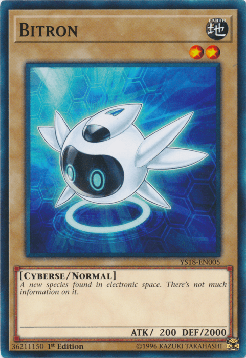 1st Edition, Common, Cyberse, Earth, Normal Monster, Starter Deck: Codebreaker Bitron [YS18-EN005] Common - Trading Card World